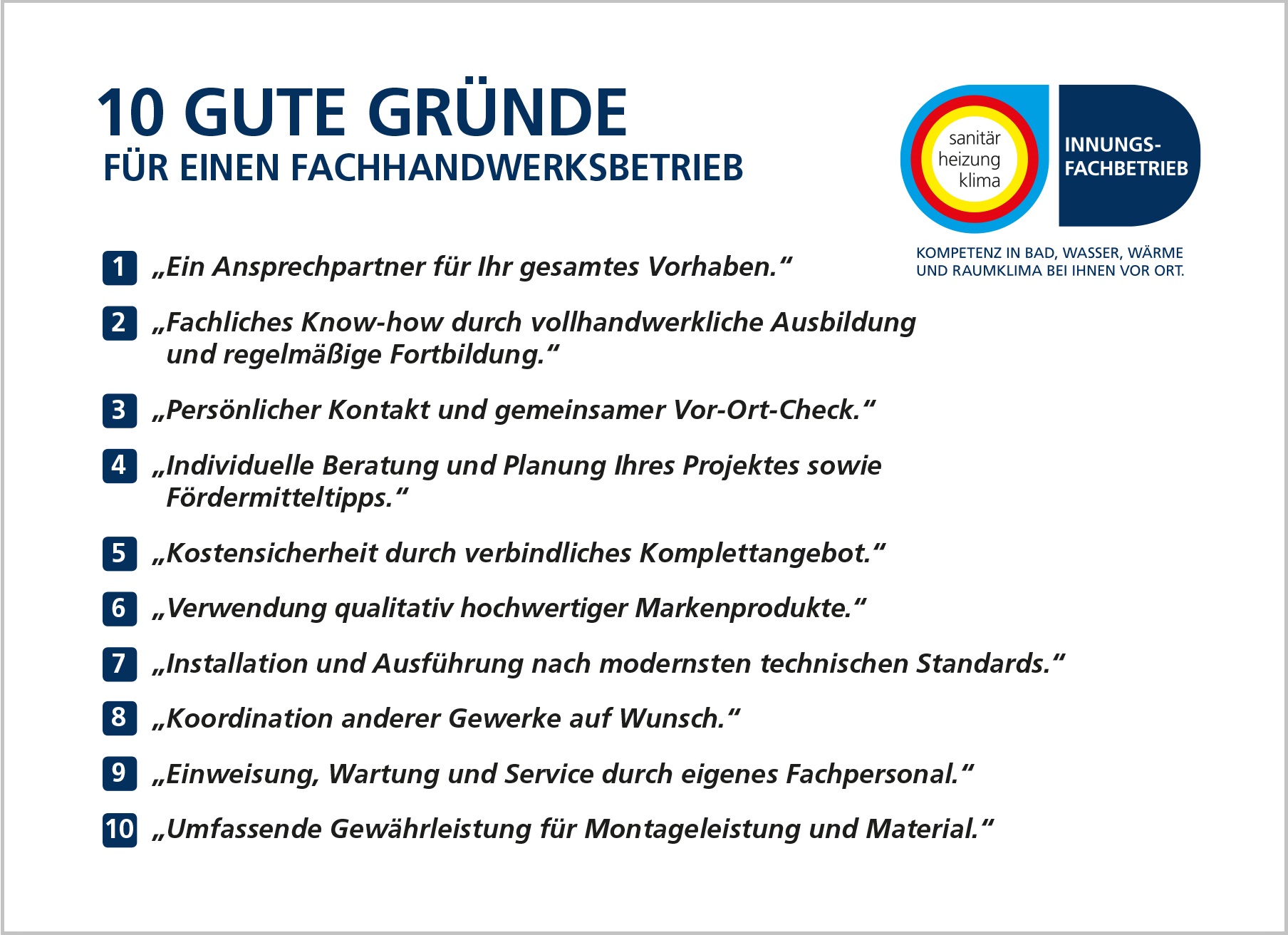 10 gute Gr&uuml;nde